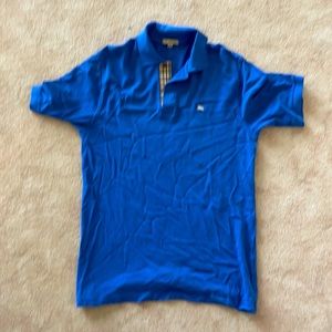 Burberry London Polo Shirt Blue Medium